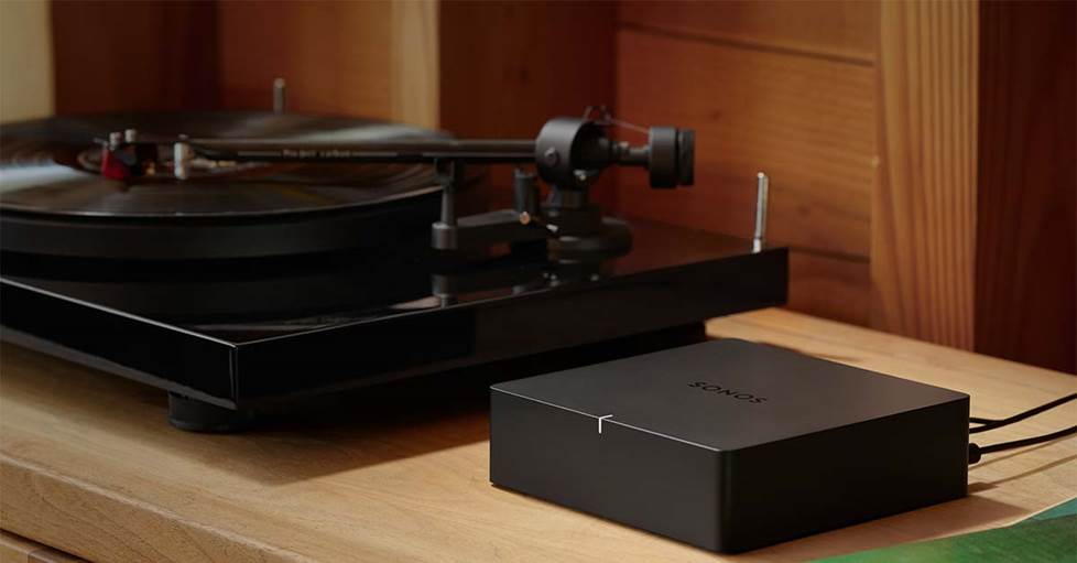 Turntable and Sonos Port stereo system